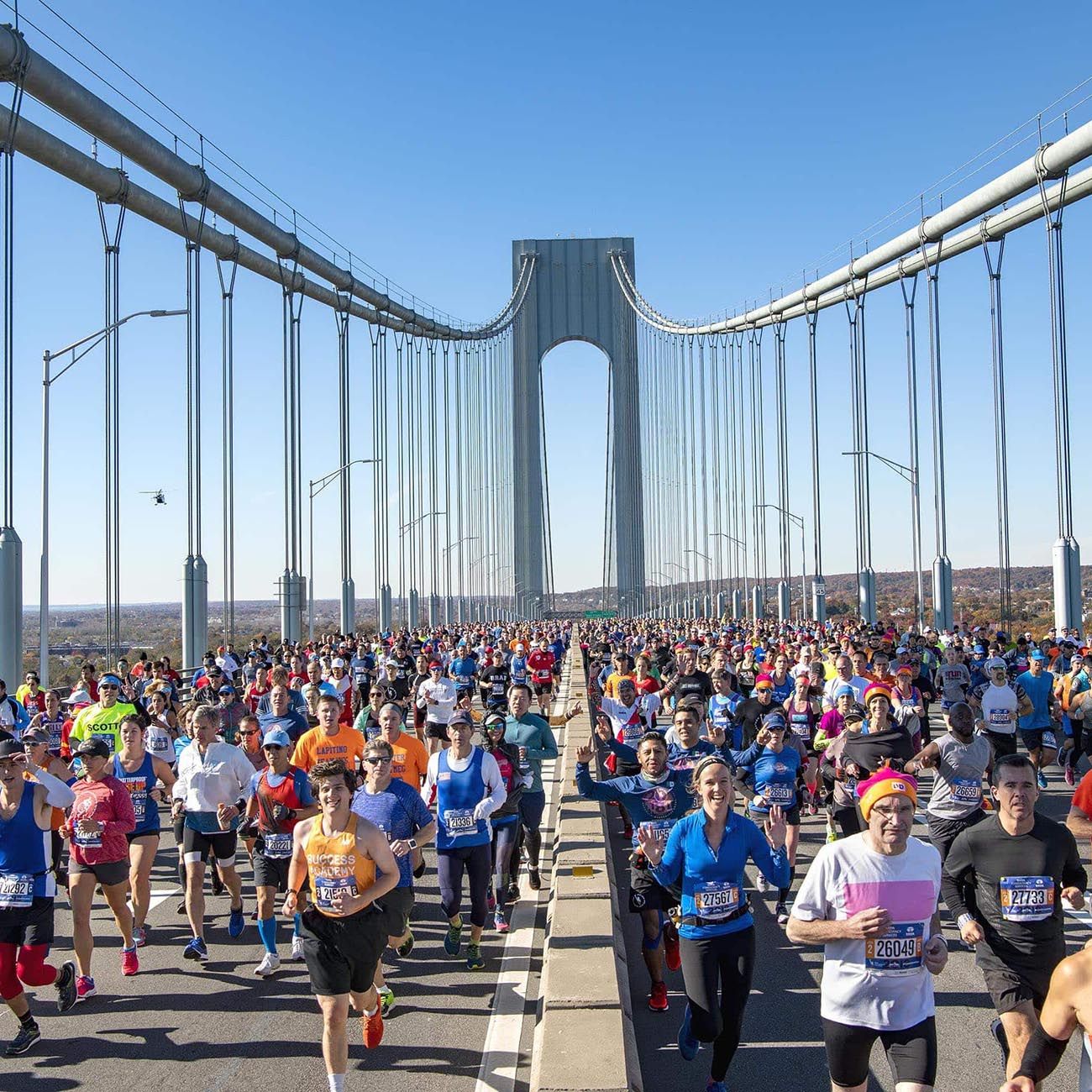Maratonianos en la maratón de nueva york